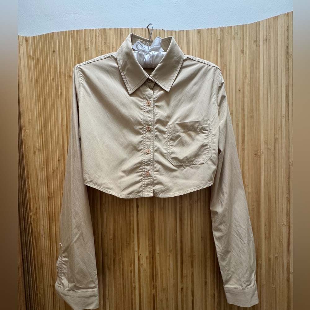 The Frankie Shop Eiko Cropped Shirt
